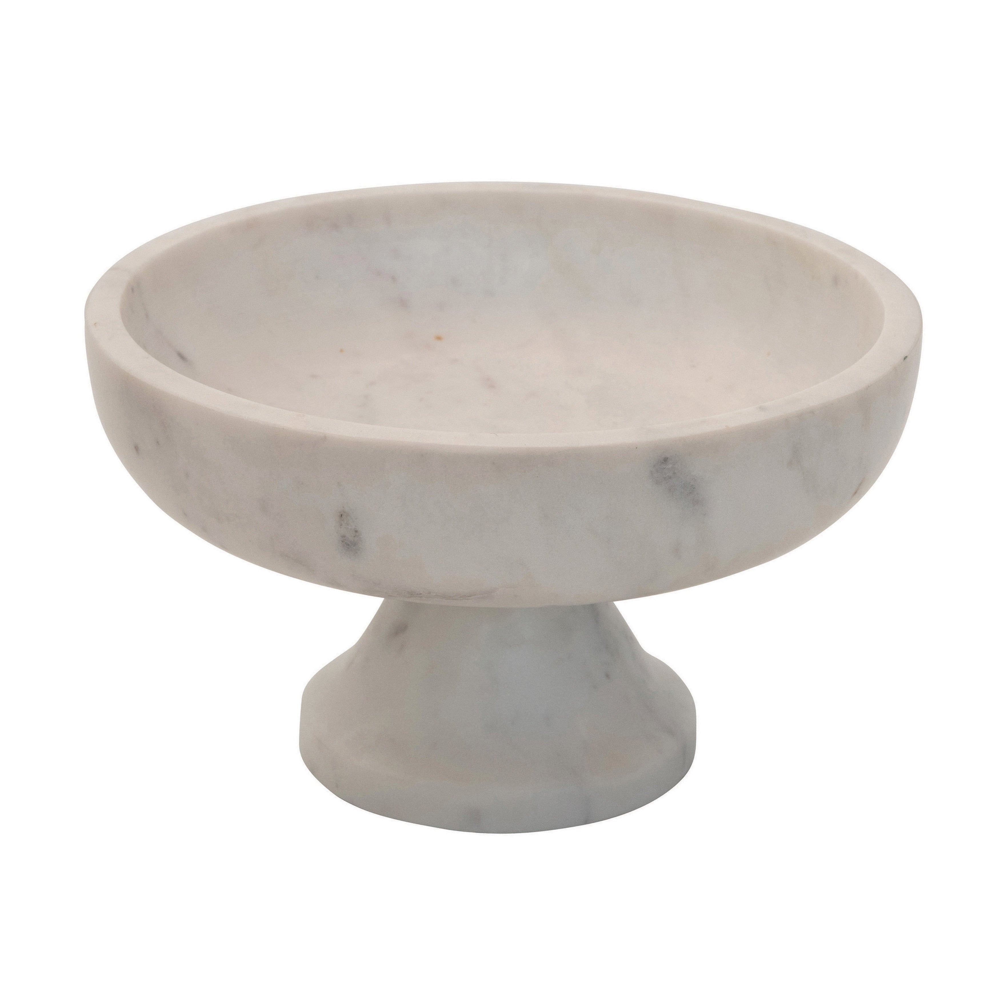 White Marble Footed Pedestal Bowl